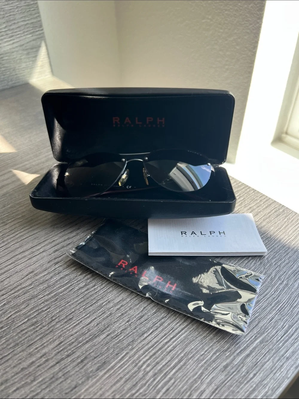 Ralph Lauren Women's Aviator Sunglasses - Pink Gradient Lenses with Black Frame
